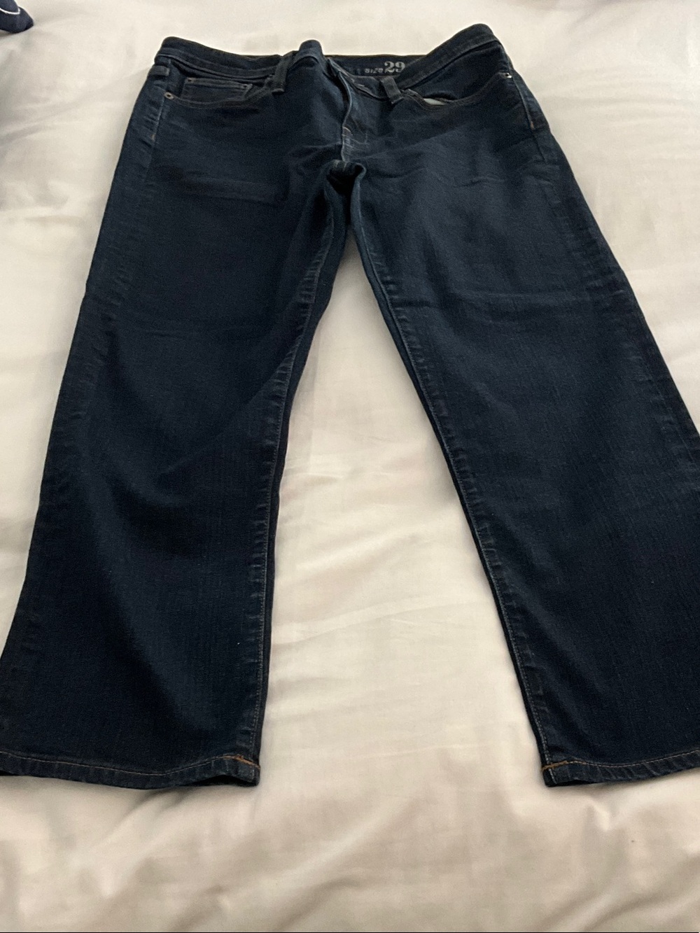 J. Crew Dark Indigo Cropped Ankle Jeans